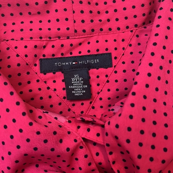 ✨ MAKE OFFER ✨ TOMMY HILFIGER POLKA DOT BLOUSE - Picture 6 of 9